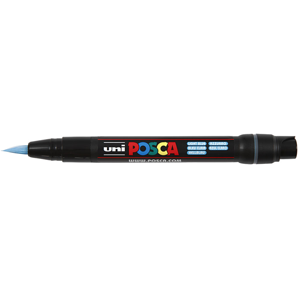 Posca Marker, lichtblauw, afm PCF350, lijndikte 1-10 mm, kwast, 1 stuk
