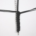 Armbanden, l: 20 cm, dikte 4 mm, 3 sets, zwart