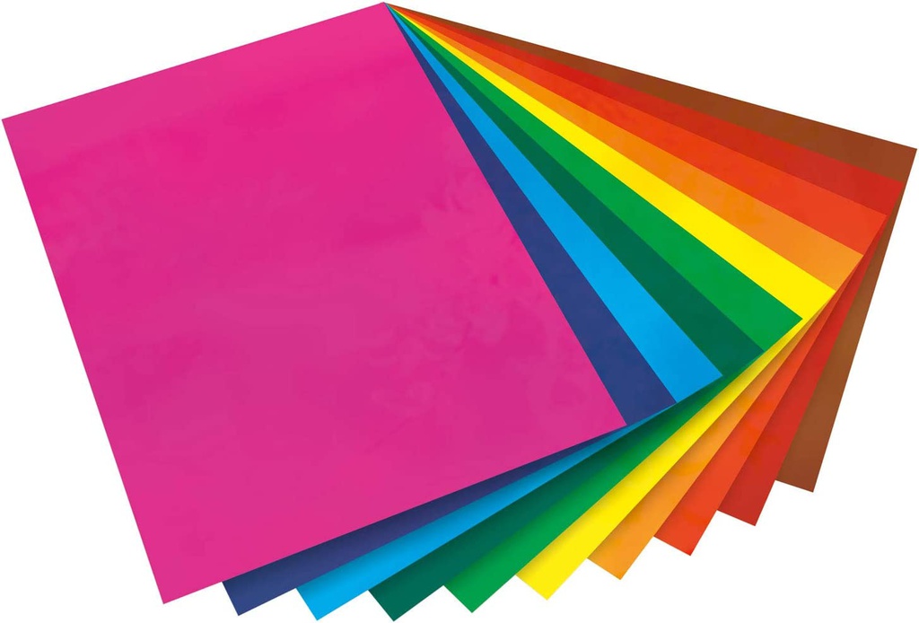 Vensterfolie Transparant kleurassortiment -  23 x 33 cm -  10 vel