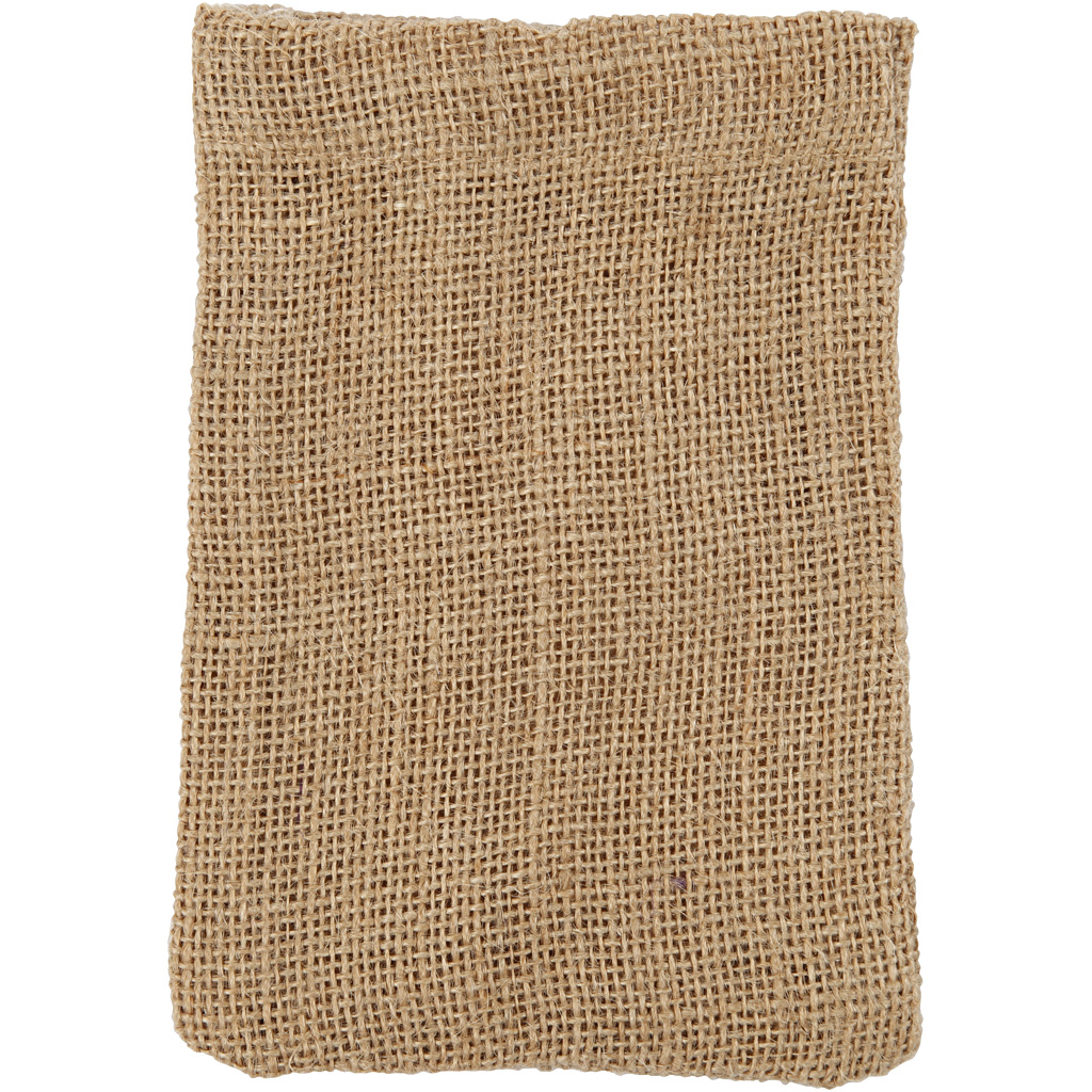 Sac en coton, dim. 10x15 cm, 275 , brun, 4 pièce/ 1 Pq.