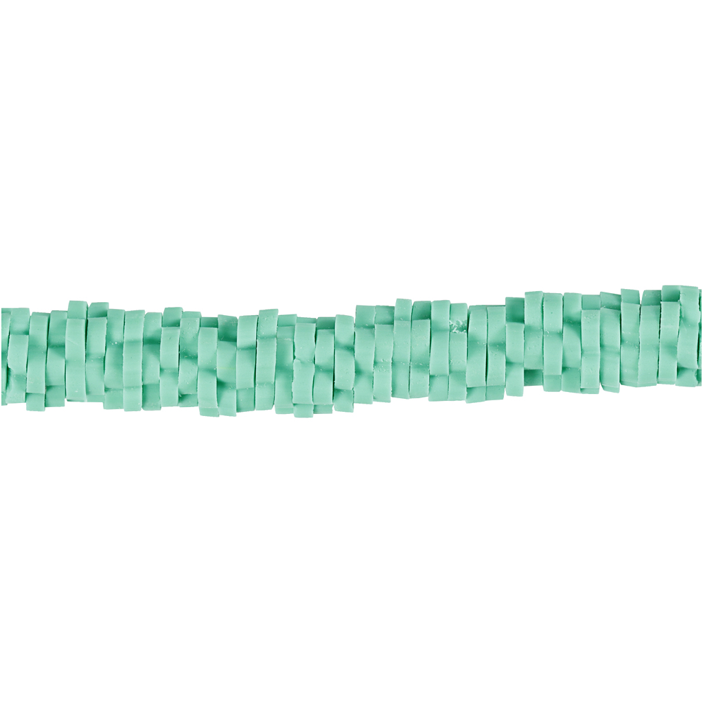 Klei kralen, d: 5-6 mm, gatgrootte 2 mm, 145 stuks, groen