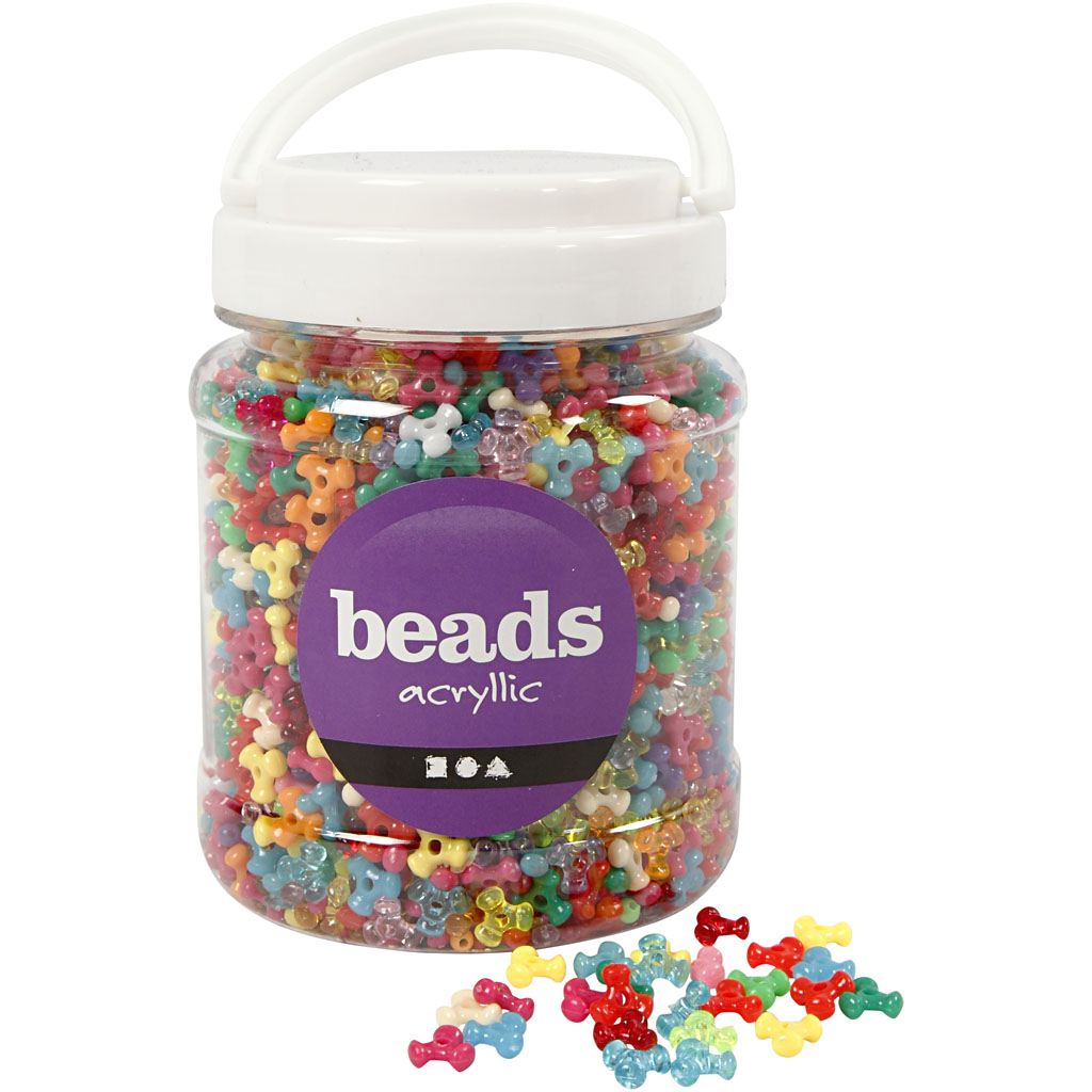 Mélange de perles, d: 10 mm, diamètre intérieur 2 mm, couleurs assorties, 700 ml/ 1 boîte, 385 gr