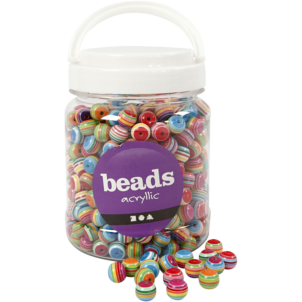 Perles Multi Mix, d: 12 mm, diamètre intérieur 1,5 mm, 700 ml/ 1 boîte, 510 gr