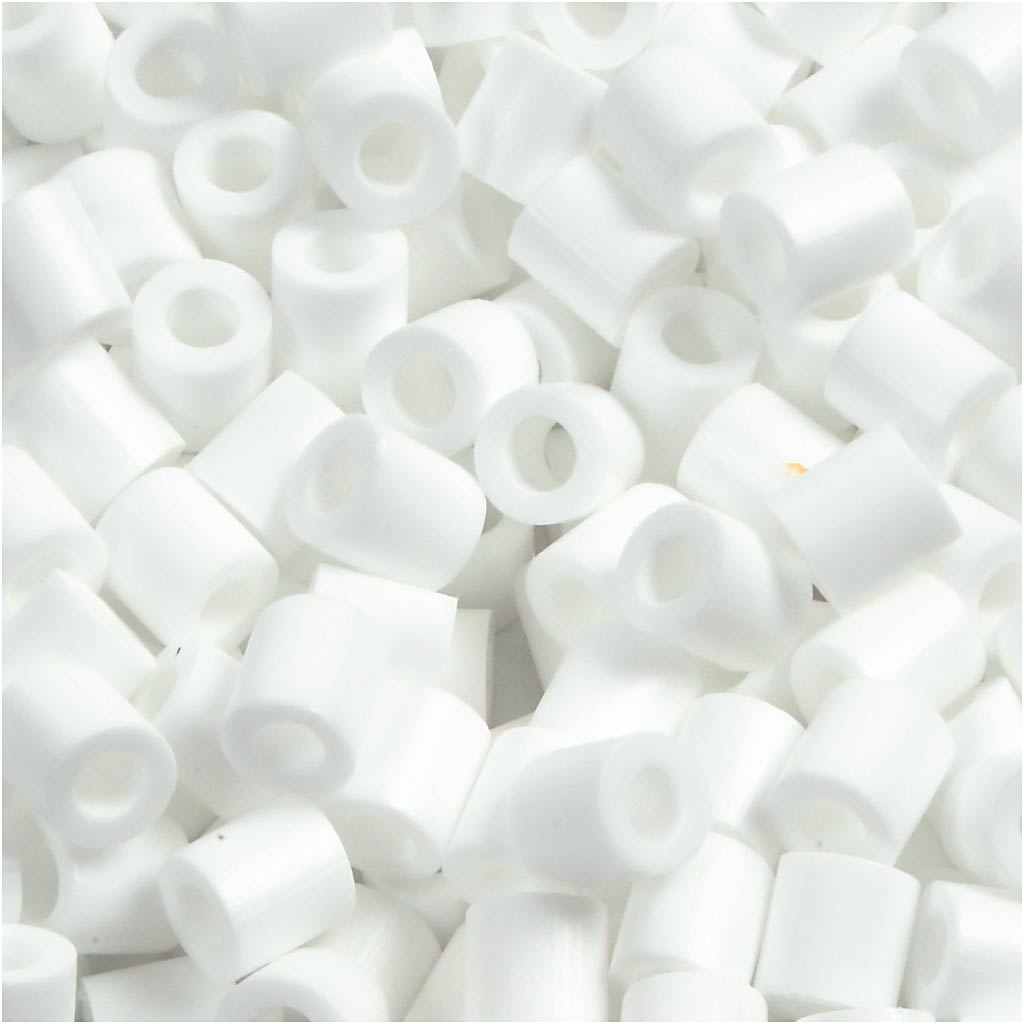 Perles à repasser dim 5x5mm trou 2,5mm blanc (32221) medium, 6000 pcs/ 1 boite