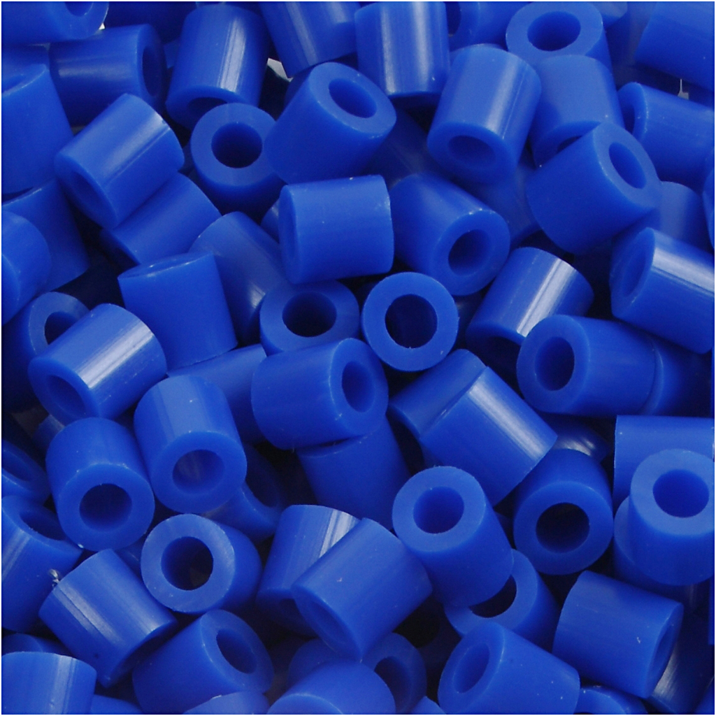 Perles à repasser, dim. 5x5 mm, diamètre intérieur 2,5 mm, medium, bleu foncé (32232), 6000 pièce/ 1 Pq.