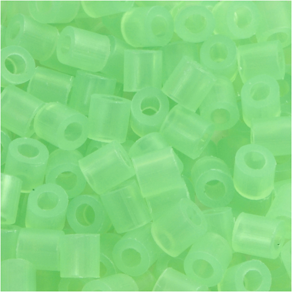 Perles à repasser, dim. 5x5 mm, diamètre intérieur 2,5 mm, medium, vert néon (32237), 6000 pièce/ 1 Pq.