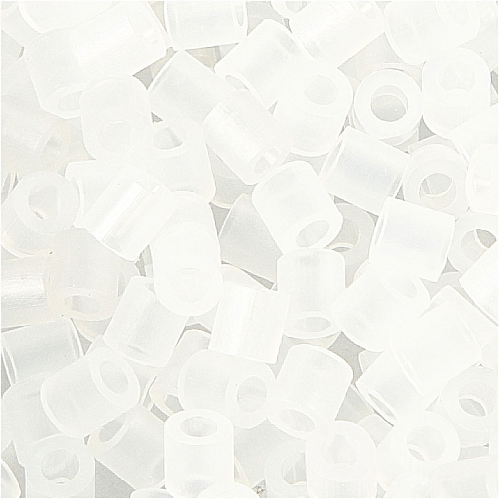 Perles à repasser, dim. 5x5 mm, diamètre intérieur 2,5 mm, medium, transparent (32264), 6000 pièce/ 1 Pq.