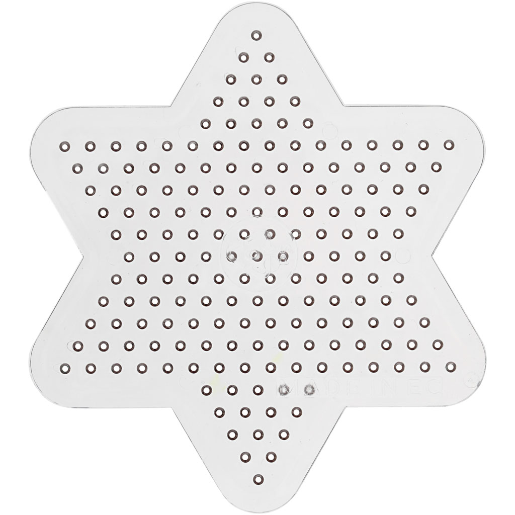 Plaque à picots, petite étoile, d: 10 cm, 10 pièce/ 1 Pq.