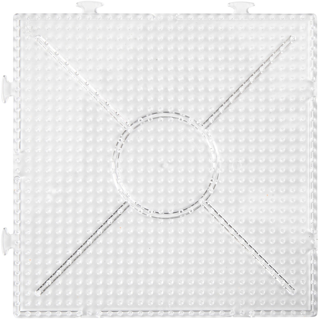 Plaque Nabbi, dim. 15x15 cm, transparent, 2 pièce/ 1 Pq.