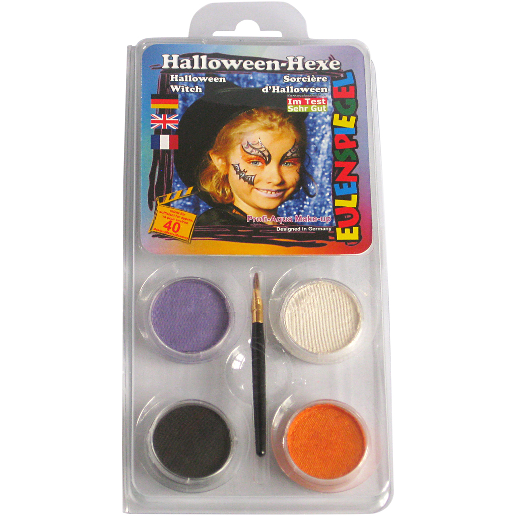 Eugelspiegel Maquillage visage, halloween, couleurs assorties, 1 set