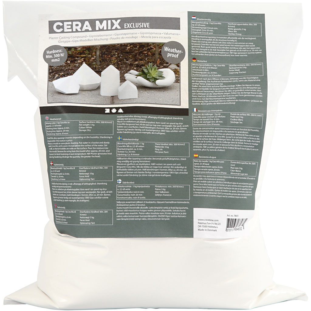 Poudre de moulage Cera-Mix de Luxe, blanc, 5 kg