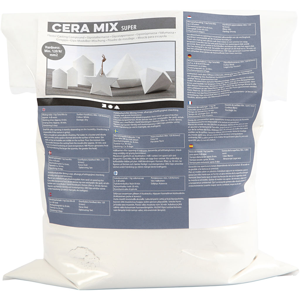 Poudre de moulage Cera-Mix Super, blanc, 5 kg/ 1 Pq.