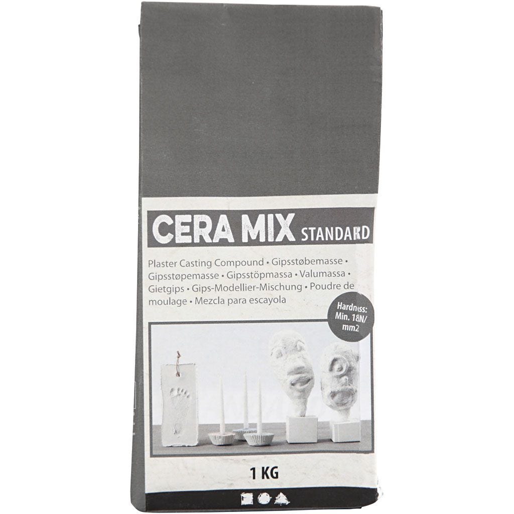 Cera-Mix Standaard gipsgietmix, lichtgrijs, 1kg