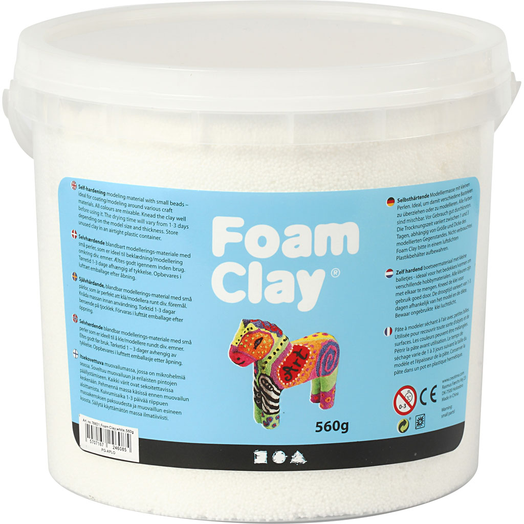 Foam Clay®, blanc, 560 gr/ 1 seau