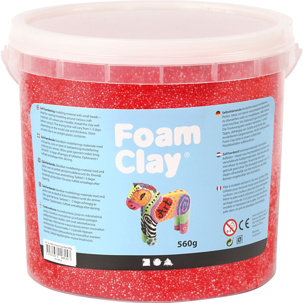 Foam Clay®, rood, 560 gr/ 1 emmer
