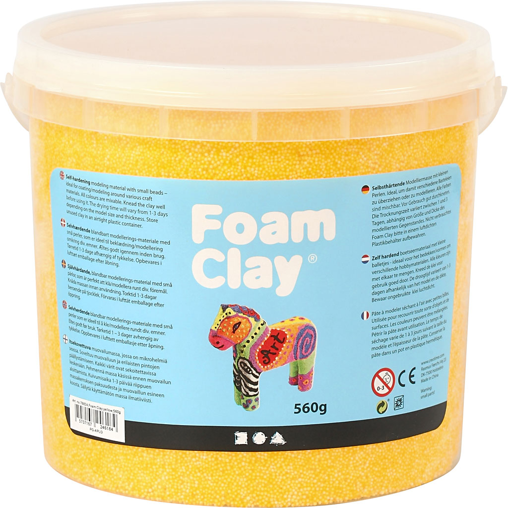 Foam Clay®, geel, 560 gr/ 1 emmer