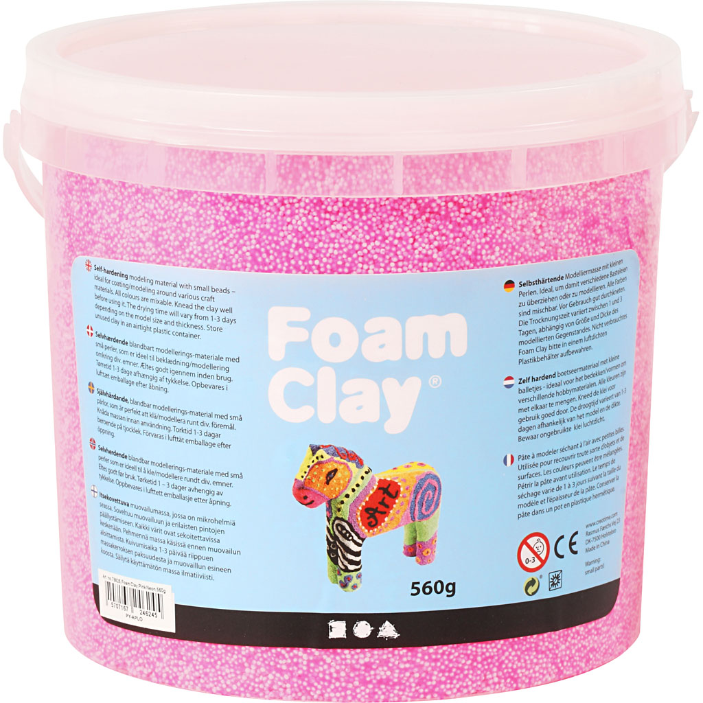 Foam Clay®, neon roze, 560 gr/ 1 emmer