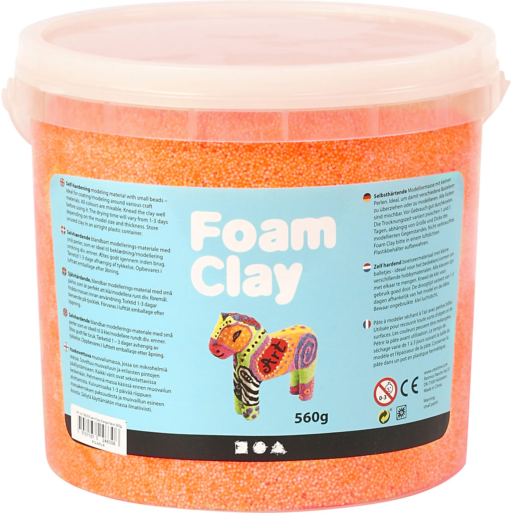 Foam Clay®, neon oranje, 560 gr/ 1 emmer