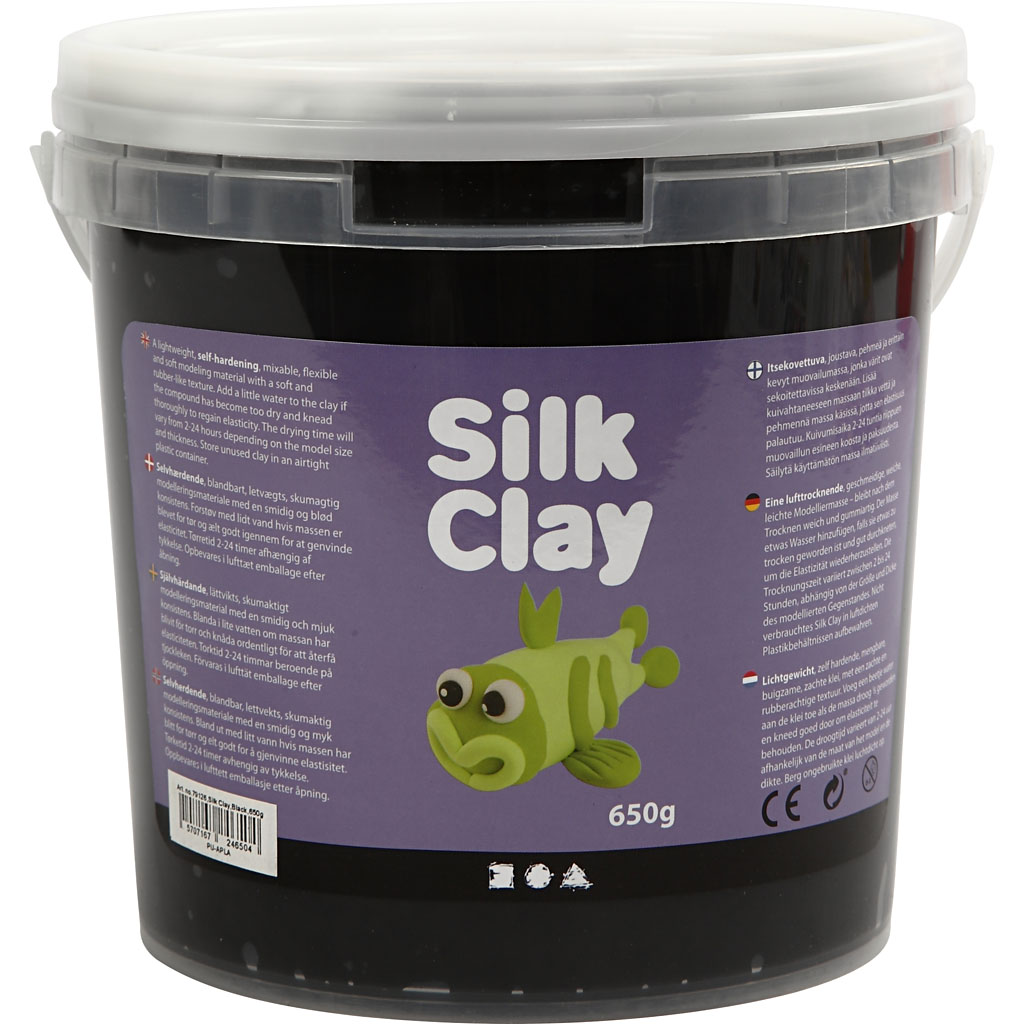 Silk Clay®, noir, 650 gr/ 1 seau