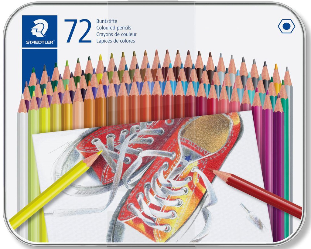 Staedtler Pattern mix crayons de couleur - étui métal 72 pc