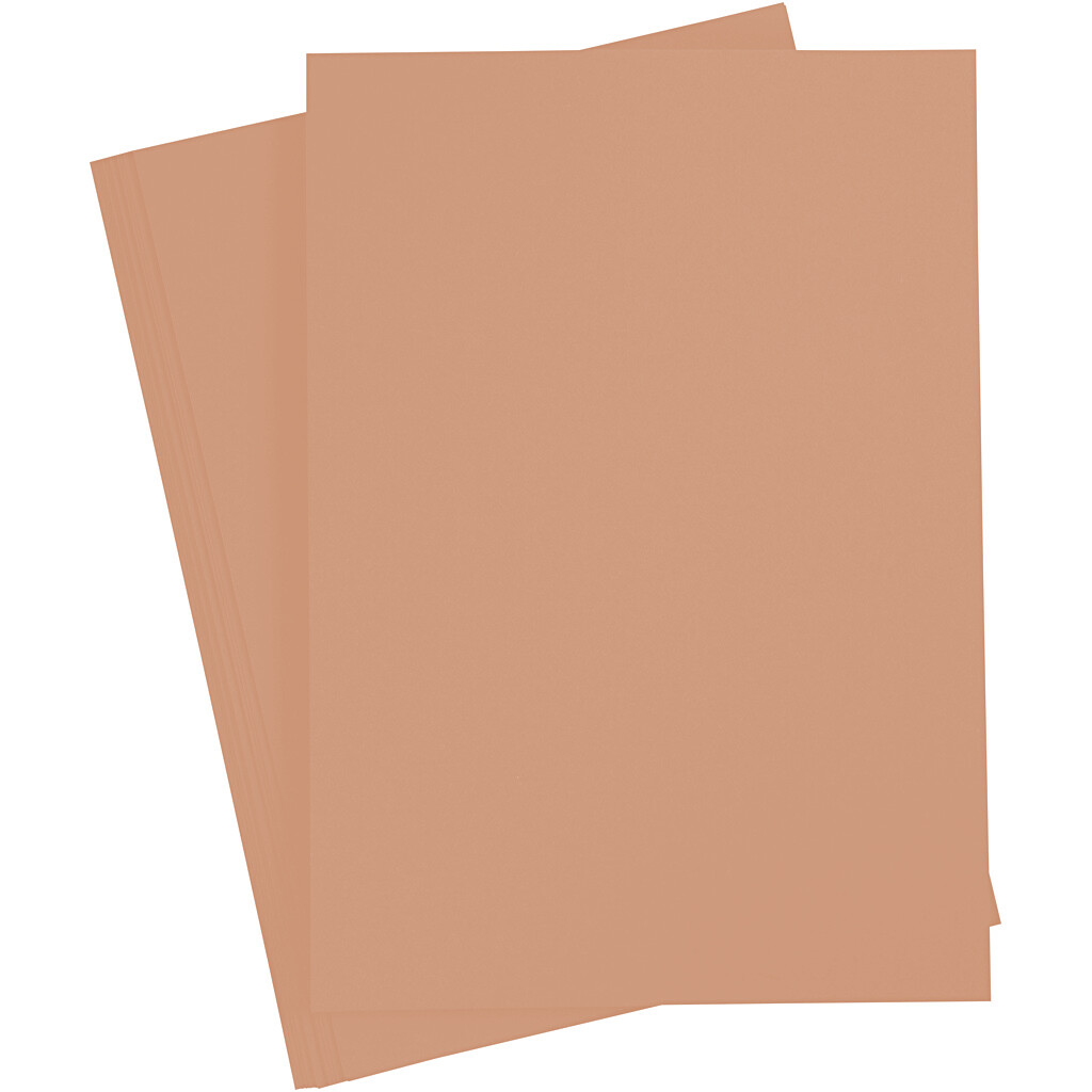 Papier à dessin teinté 130g/m², DIN A4, 100 flles, brun clair