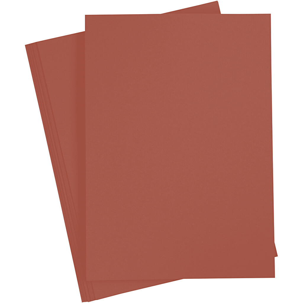 Getint papier 130g/m², DIN A4, 100 vellen, roodbruin