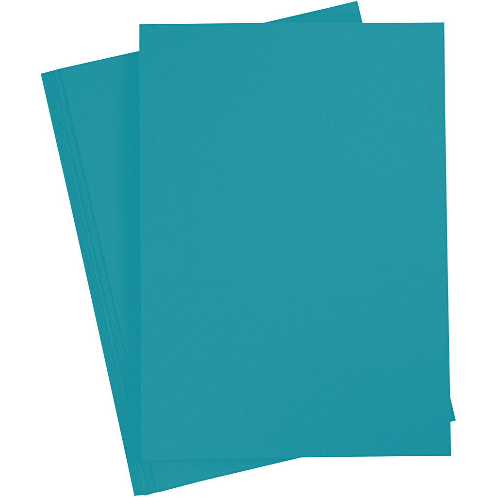 Papier à dessin teinté 130g/m², DIN A4, 100 flles, turquoise