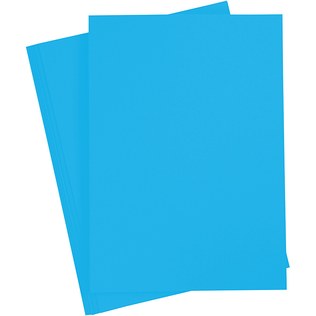 Papier à dessin teinté 130g/m², DIN A4, 100 flles, bleu pacifique