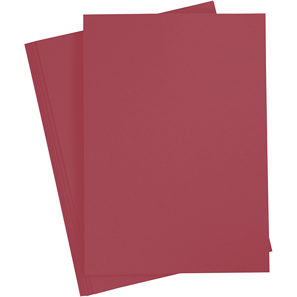 Papier à dessin teinté 130g/m², DIN A4, 100 flles, rouge foncé