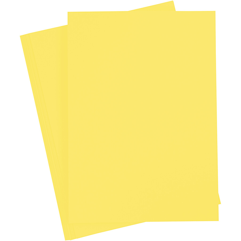 Getint papier 130g/m², DIN A4, 100 vellen, citroengeel