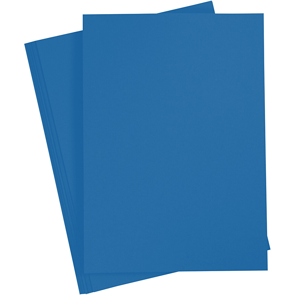 Carton à dessin 220g/m², DIN A4, 100 flles, bleu roy