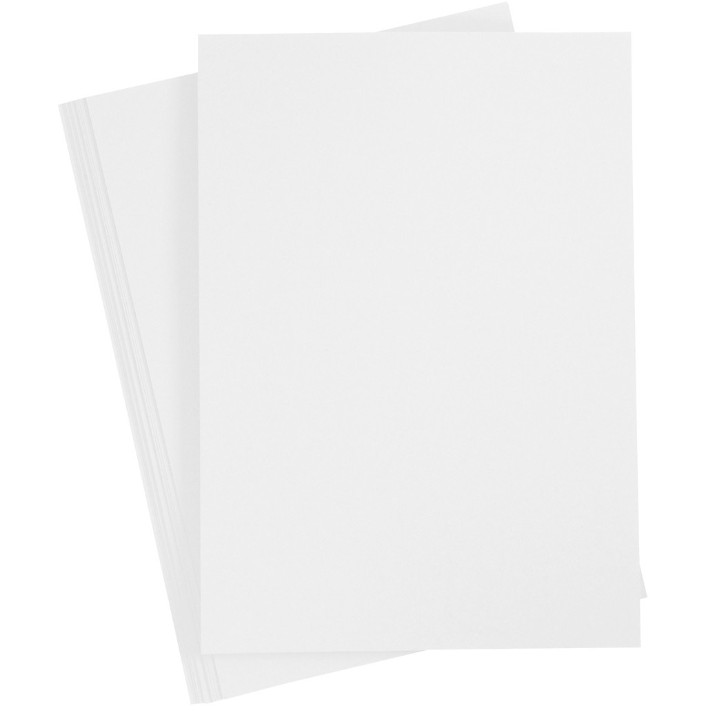Carton à dessin 220g/m², DIN A4, 100 flles, blanc