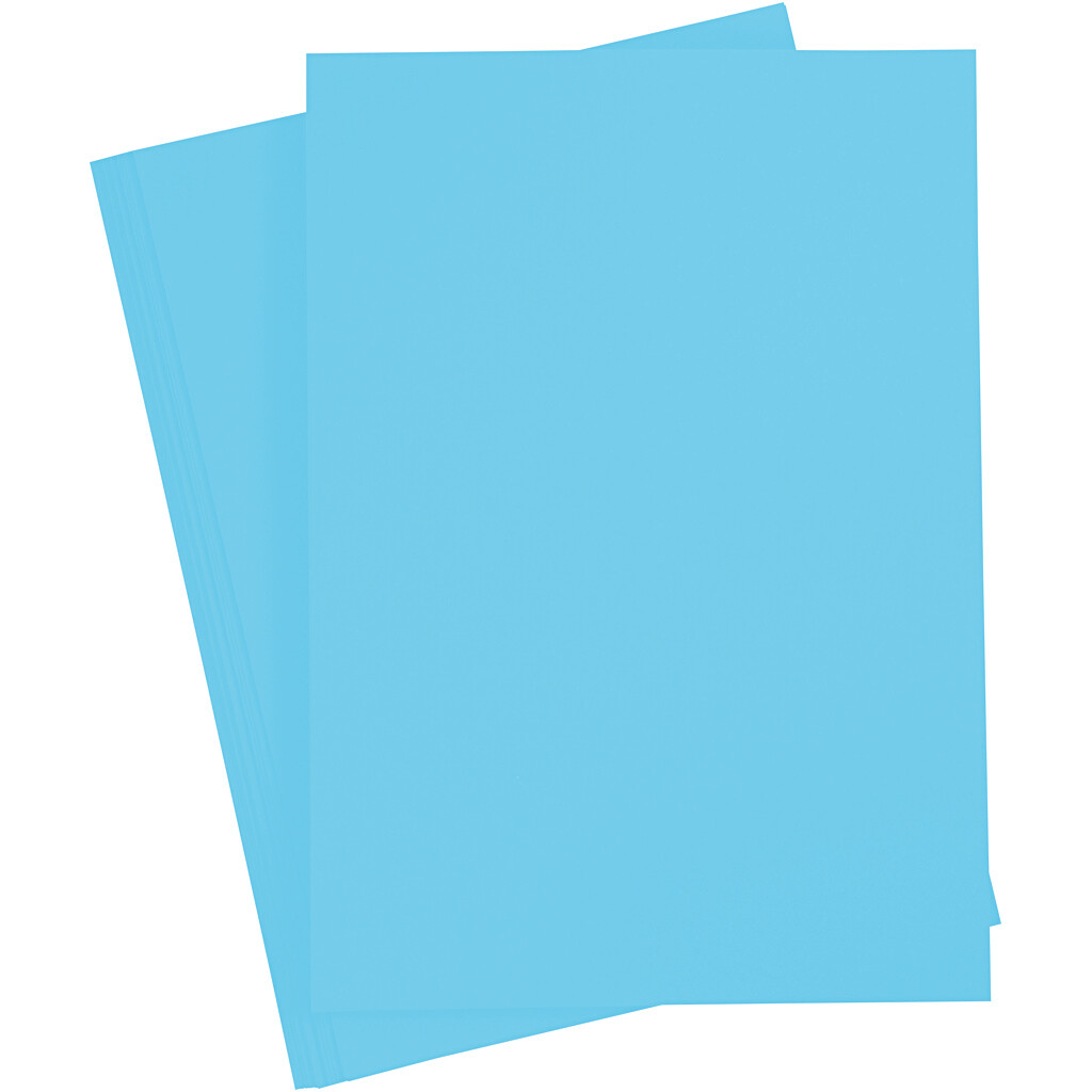 Carton à dessin 220g/m², DIN A4, 100 flles, bleu ciel