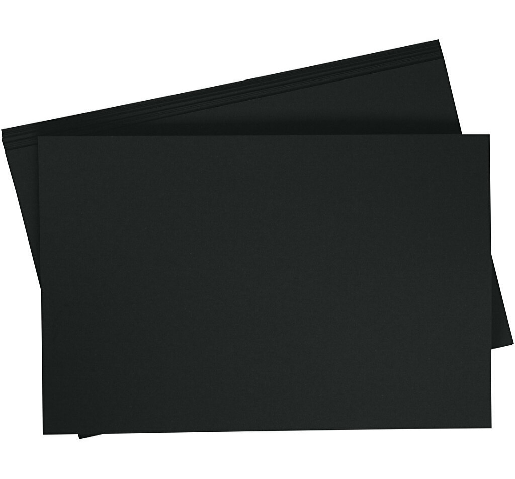 Getint papier 130g/m², 50x70cm, 10 vellen, zwart