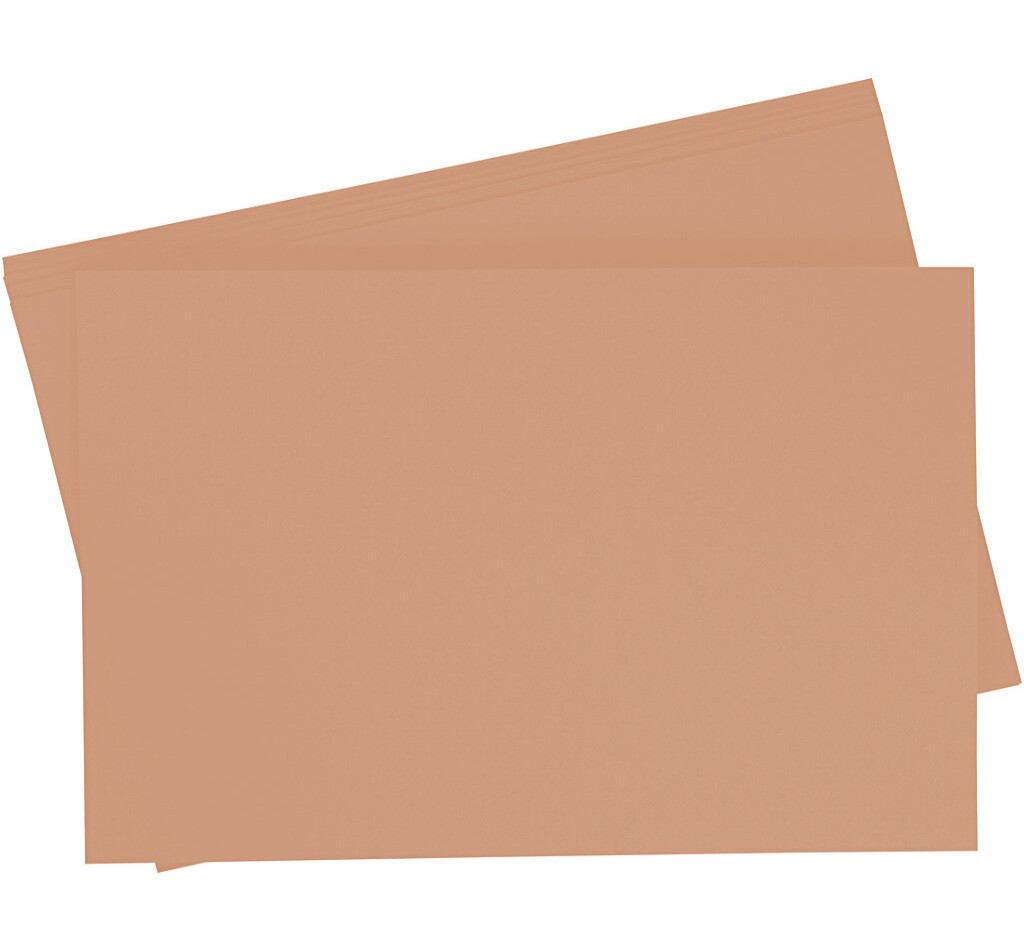 Papier à dessin teinté 130g/m², 50x70cm, 10 flles, brun clair