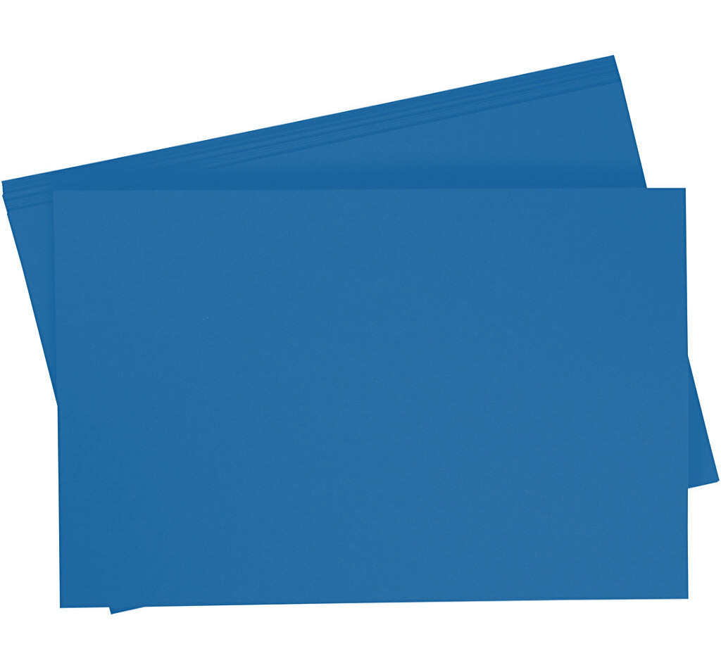 Getint papier 130g/m², 50x70cm, 10 vellen, koningsblauw
