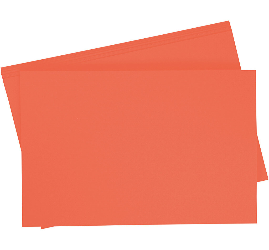 Papier à dessin teinté 130g/m², 50x70cm, 10 flles, orange