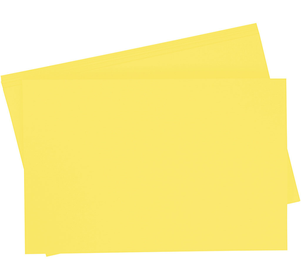 Papier à dessin teinté 130g/m², 50x70cm, 10 flles, jaune citron