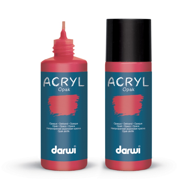 Darwi Acryl Opak acrylverf, 80ml, Karmijn (420)