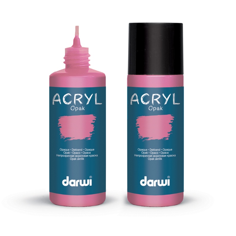 Darwi Acryl Opak acrylverf, 80ml, Roze (475)