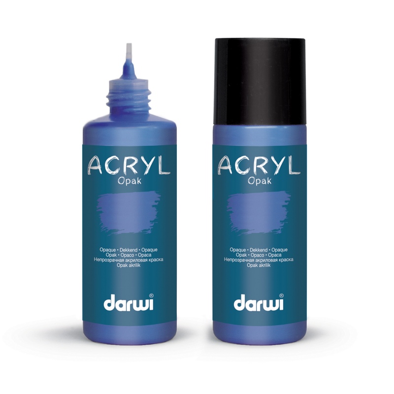 Darwi Acryl Opak acrylverf, 80ml, Donkerblauw (236)