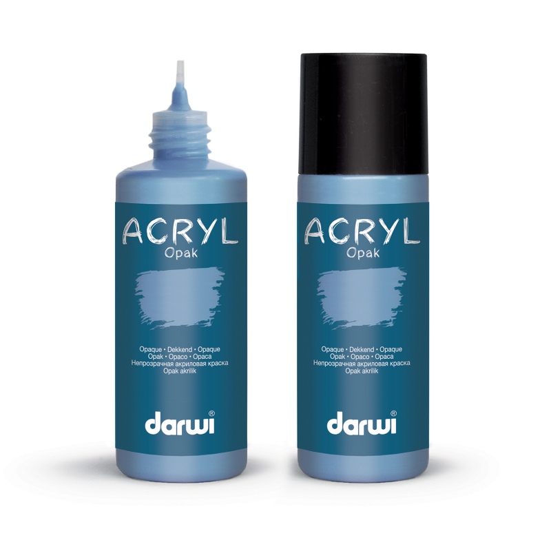 Darwi Acryl Opak acrylverf, 80ml, Blauw Grijs (223)