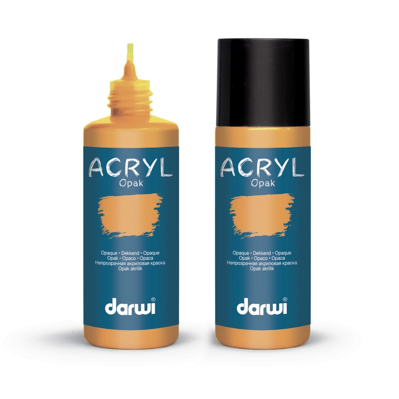Darwi Acryl Opak acrylverf, 80ml, Gele Oker (746)
