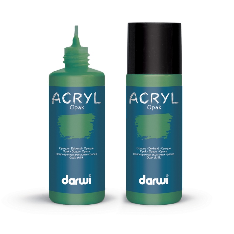 Darwi Acryl Opak acrylverf, 80ml, Dennengroen (662)
