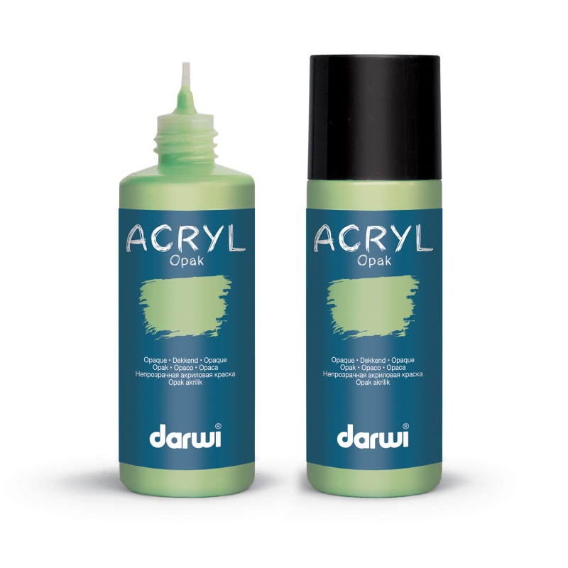 Darwi Acryl Opak acrylverf, 80ml, Pastelgroen (659)