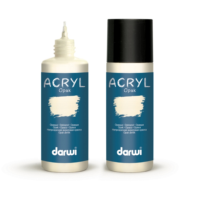 Darwi Acryl Opak acrylverf, 80ml, Ivoor (015)