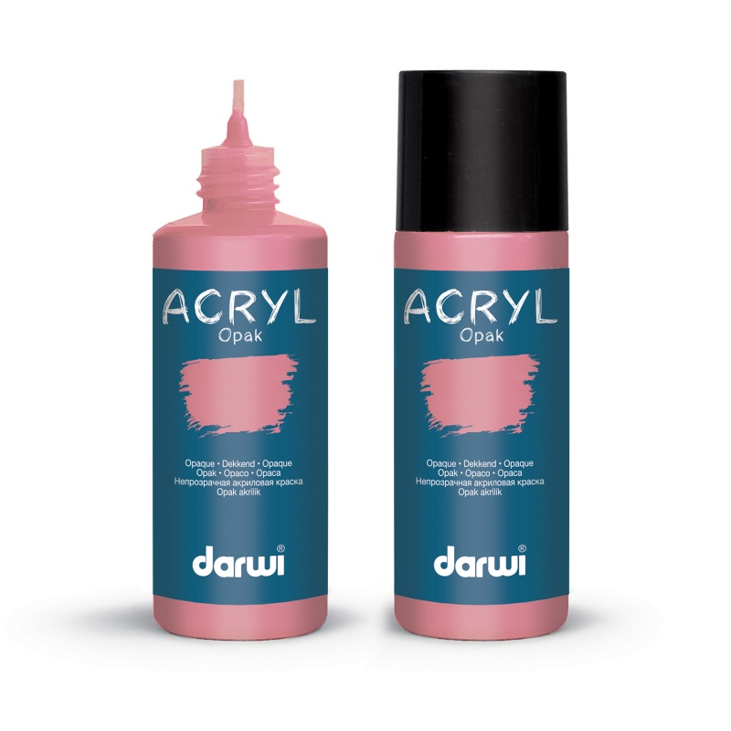 Darwi Acryl Opak acrylverf, 80ml, Engels Roze (476)