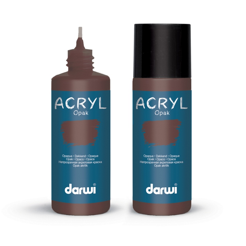 Darwi Acryl Opak acrylverf, 80ml, Chocola (801)