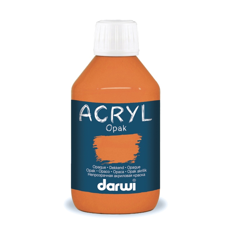 Darwi Acryl Opak acrylverf, 250ml, Oranje (752)