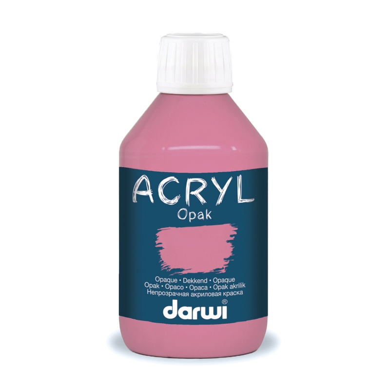 Darwi Acryl Opak acrylverf, 250ml, Roze (475)